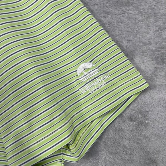 Mens XL Golf‎ Polo Shirt Netjets McIlhenny Dry Goods Short Sleeve Green Purple - Picture 3 of 9